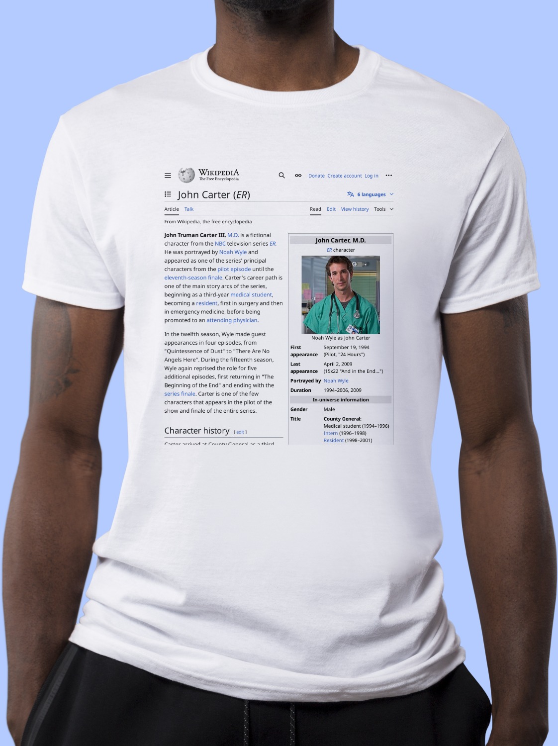 John_Carter_(ER) Wikipedia Shirt