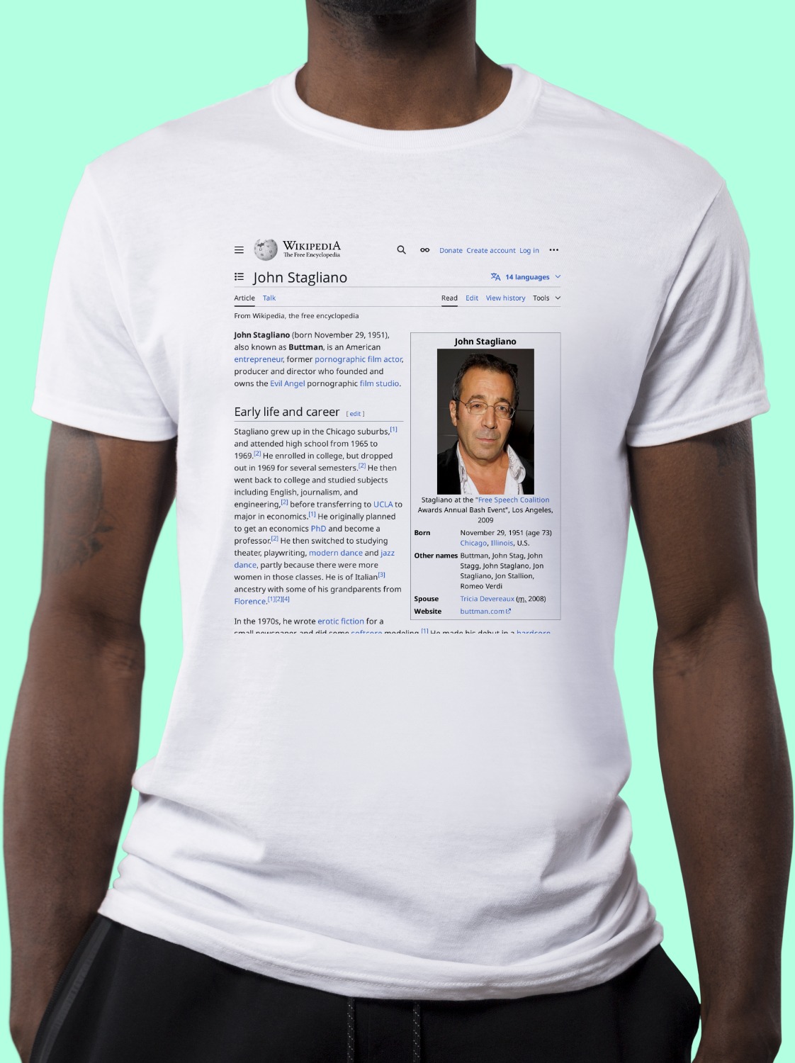 John_Stagliano Wikipedia Shirt