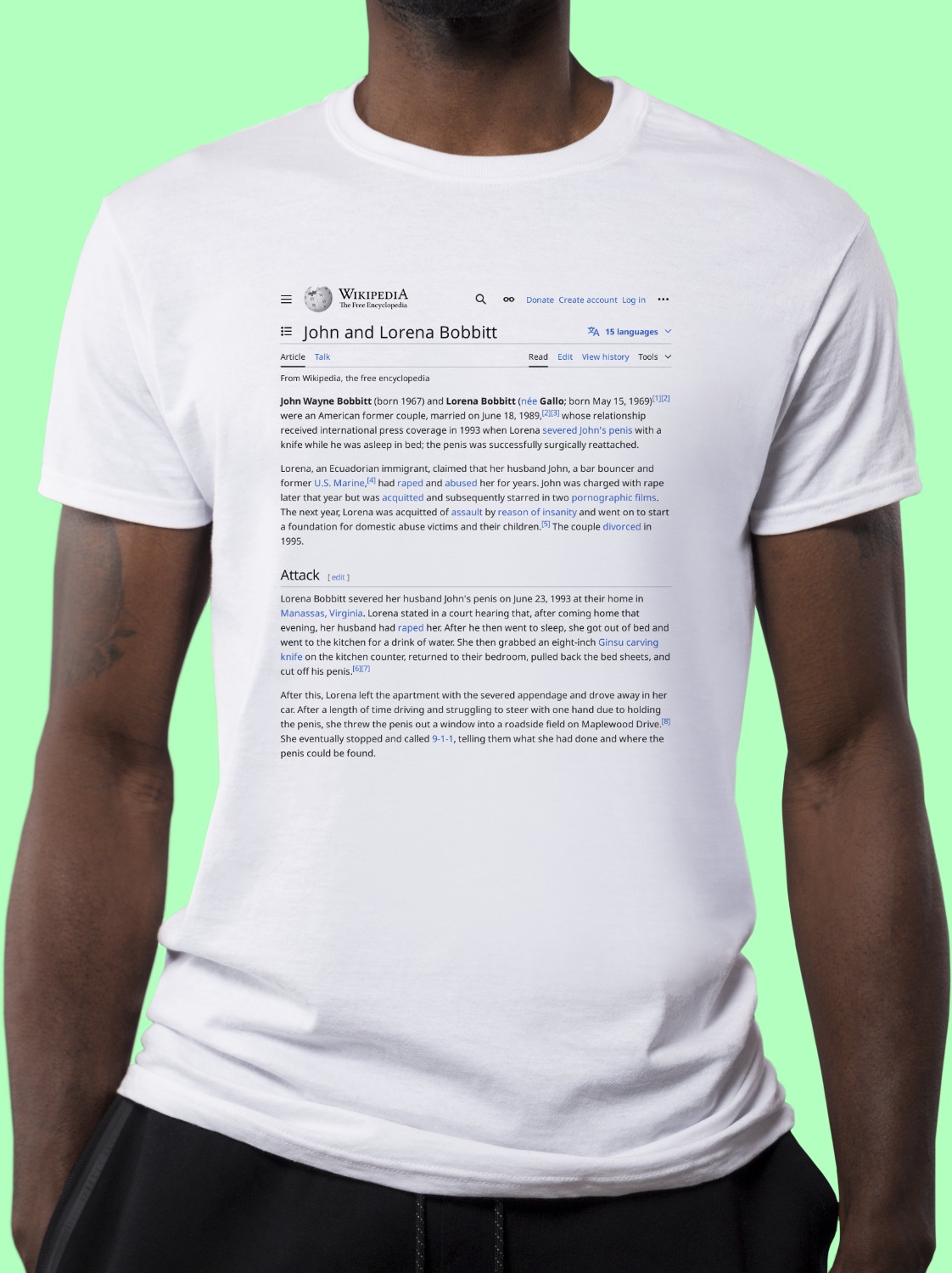 John_and_Lorena_Bobbitt Wikipedia Shirt