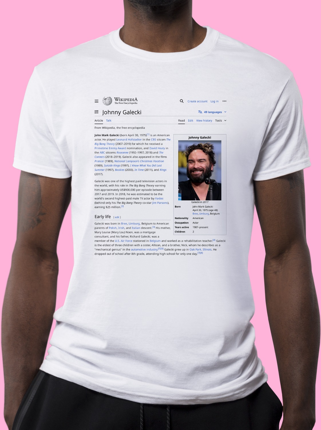 Johnny_Galecki Wikipedia Shirt