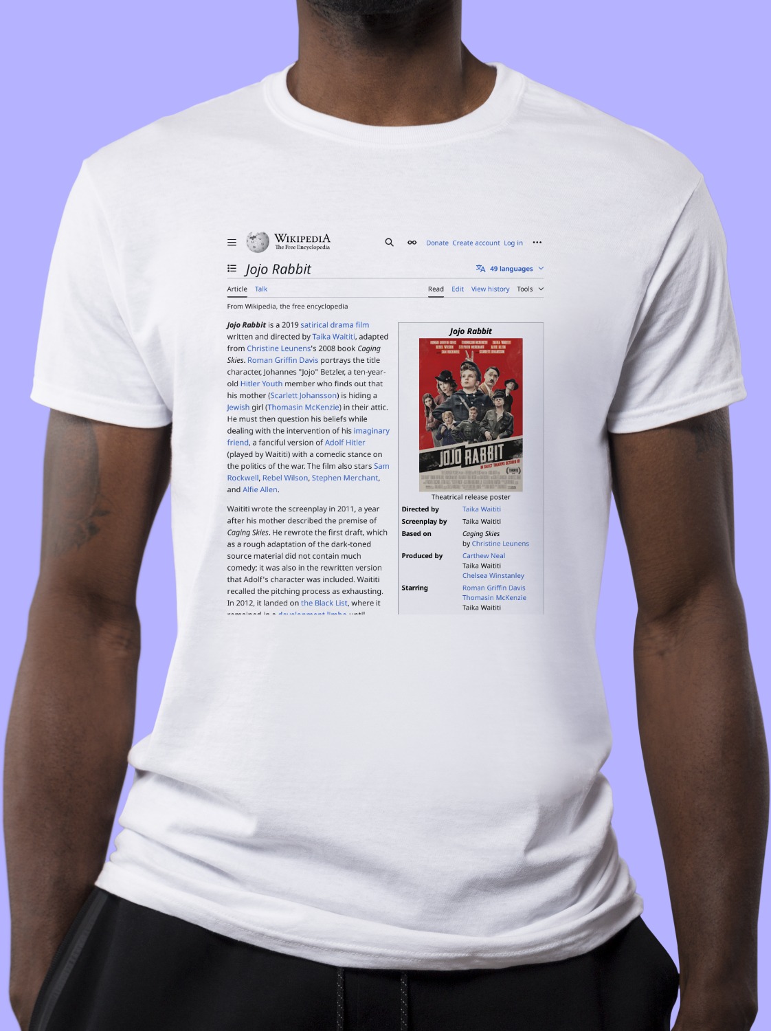 Jojo_Rabbit Wikipedia Shirt