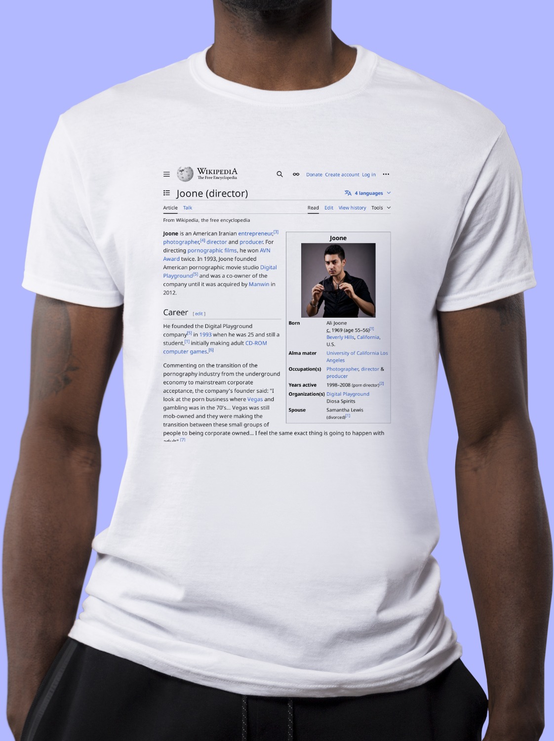 Joone_(director) Wikipedia Shirt