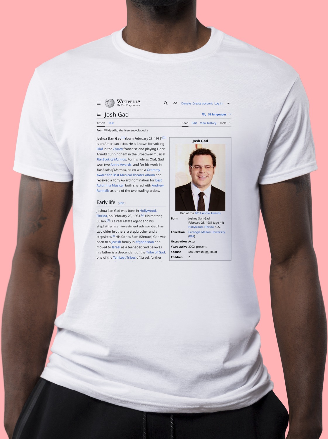 Josh_Gad Wikipedia Shirt