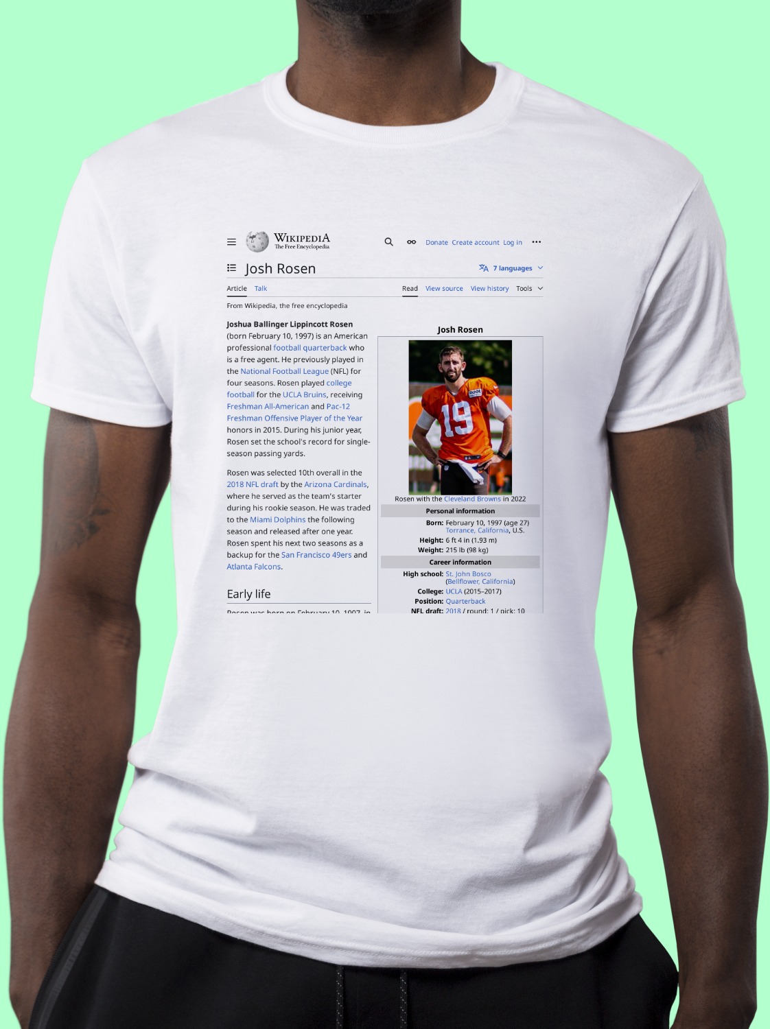 Josh_Rosen Wikipedia Shirt