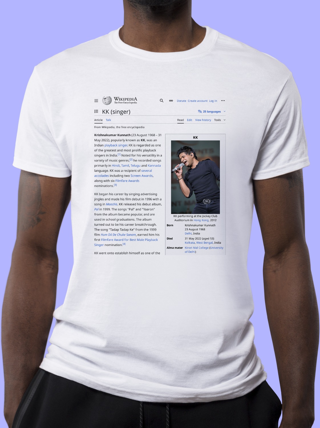 KK_(singer) Wikipedia Shirt