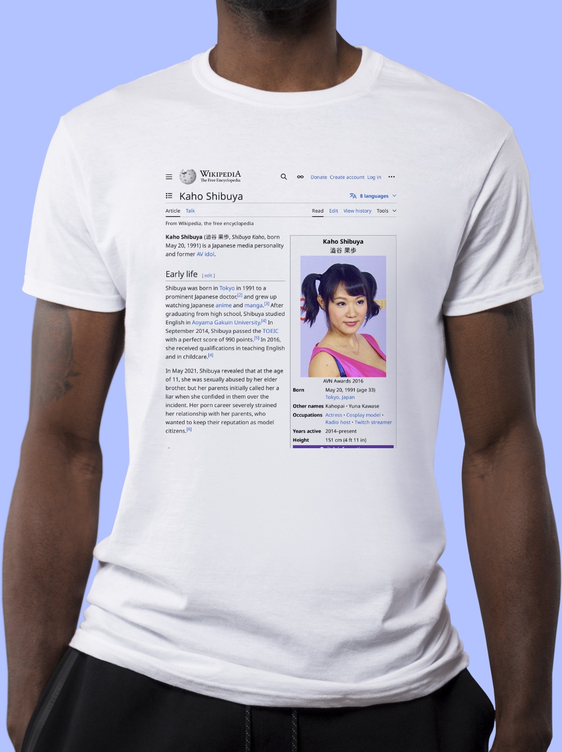 Kaho_Shibuya Wikipedia Shirt