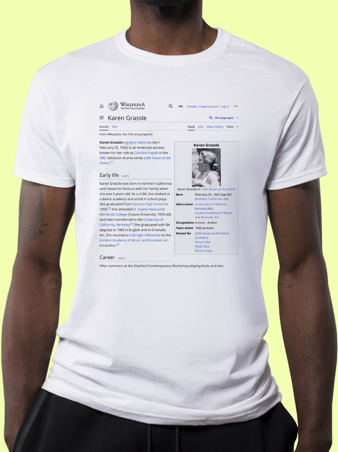 Karen_Grassle Wikipedia Shirt