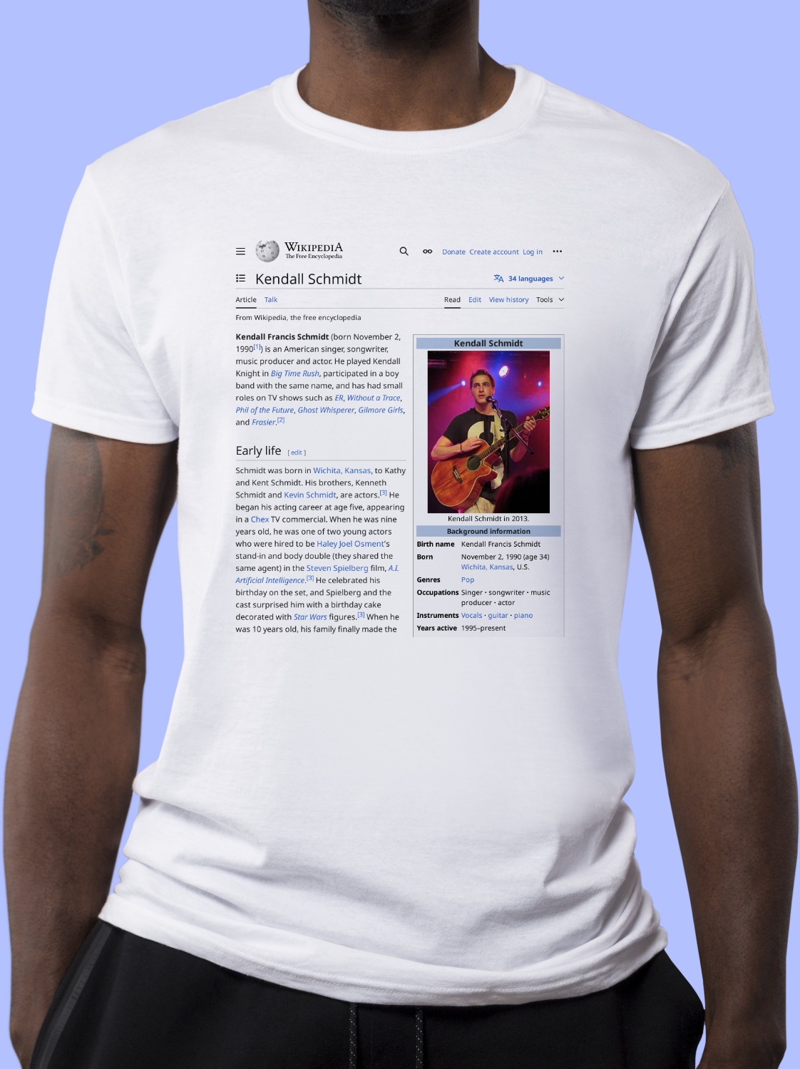 Kendall_Schmidt Wikipedia Shirt