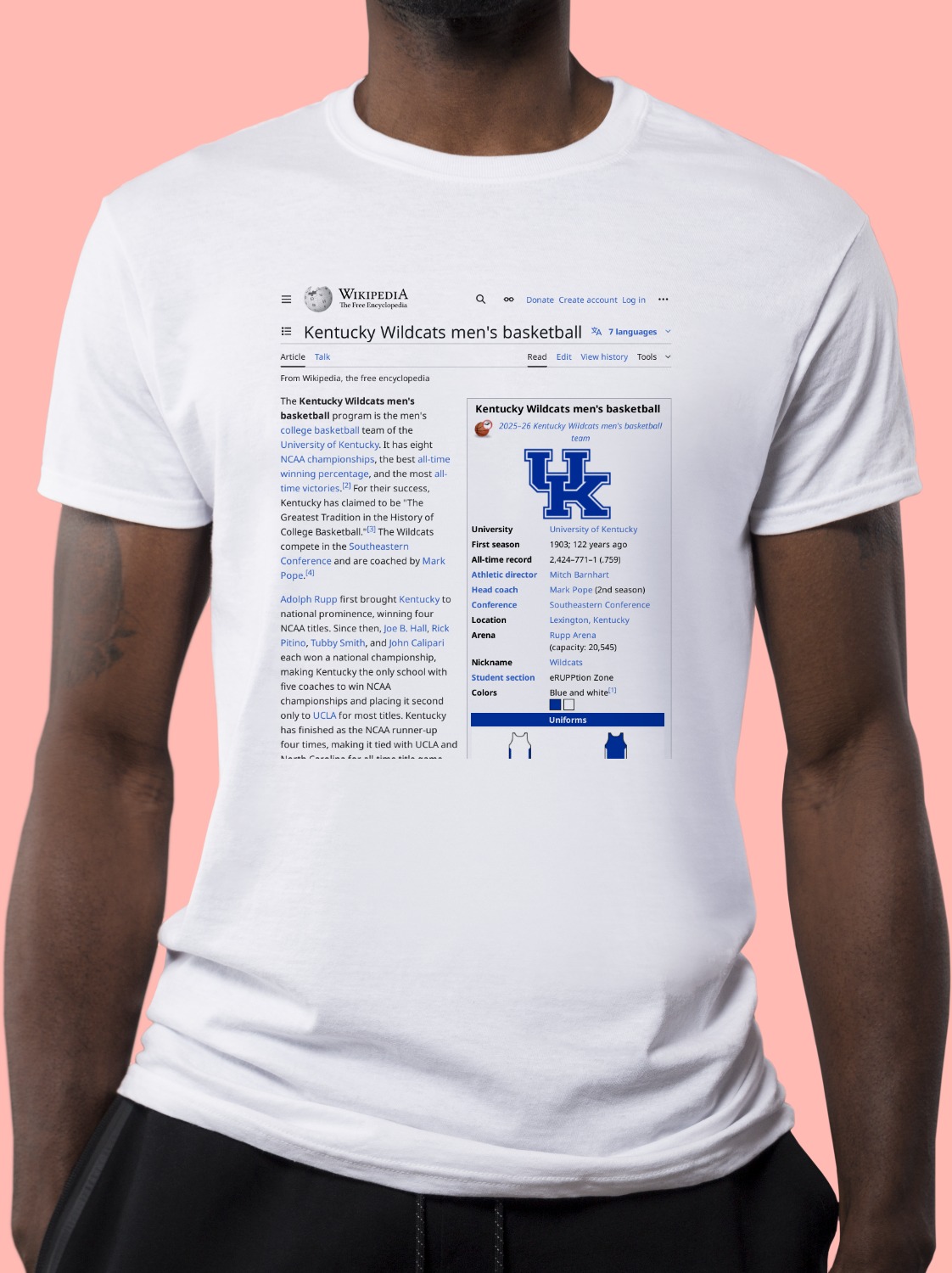 Kentucky_Wildcats_men's_basketball Wikipedia Shirt