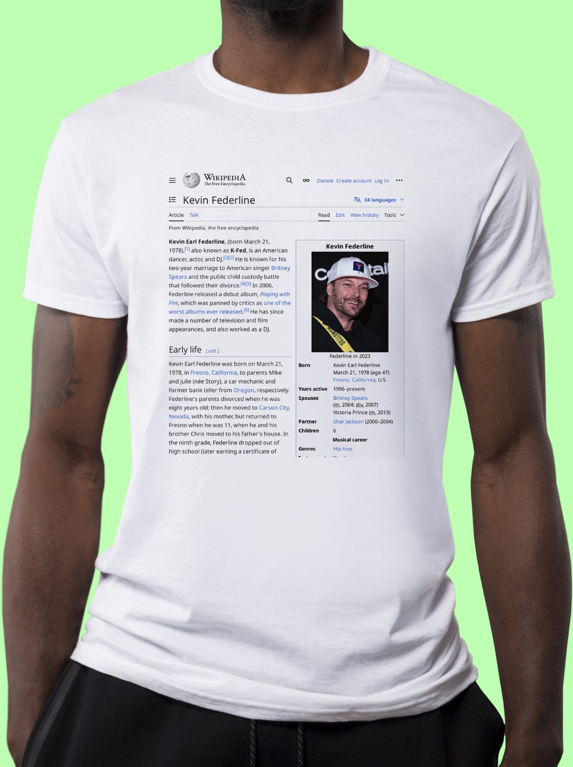 Kevin_Federline Wikipedia Shirt