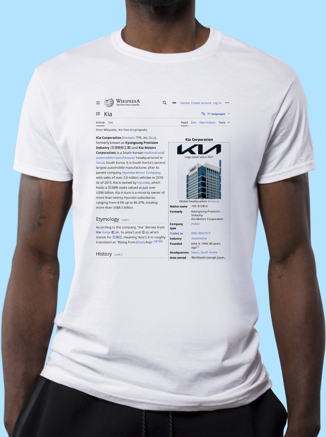 Kia Wikipedia Shirt