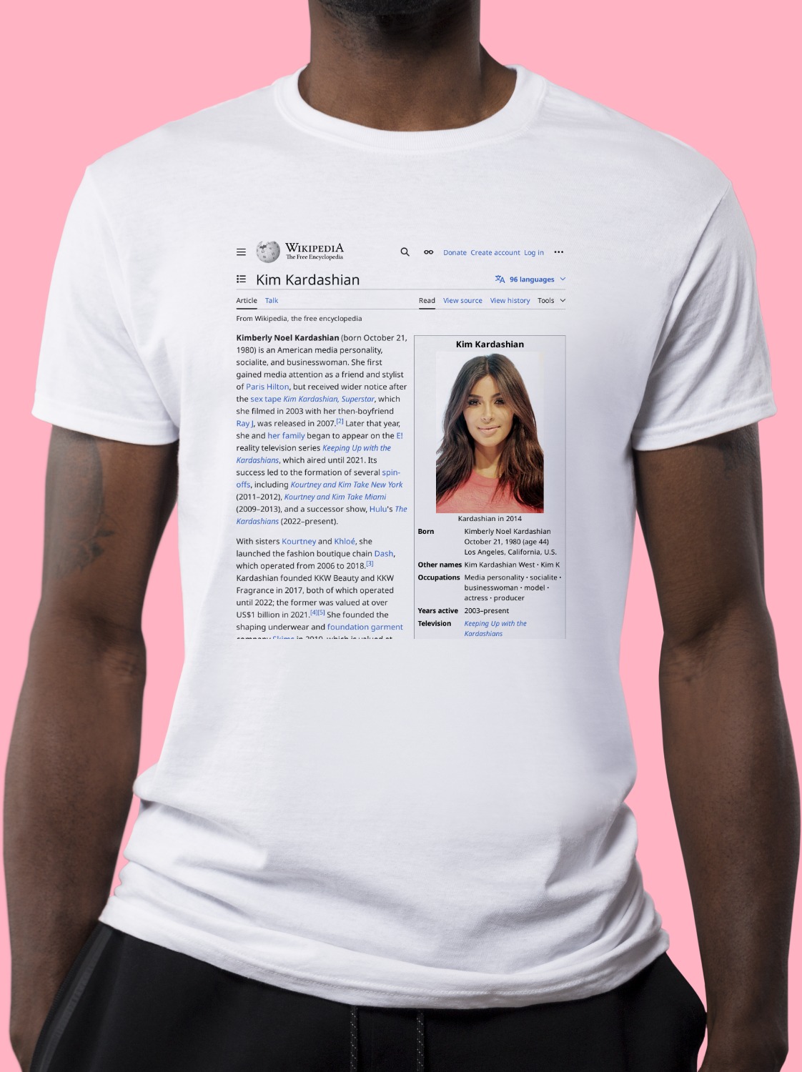 Kim_Kardashian Wikipedia Shirt