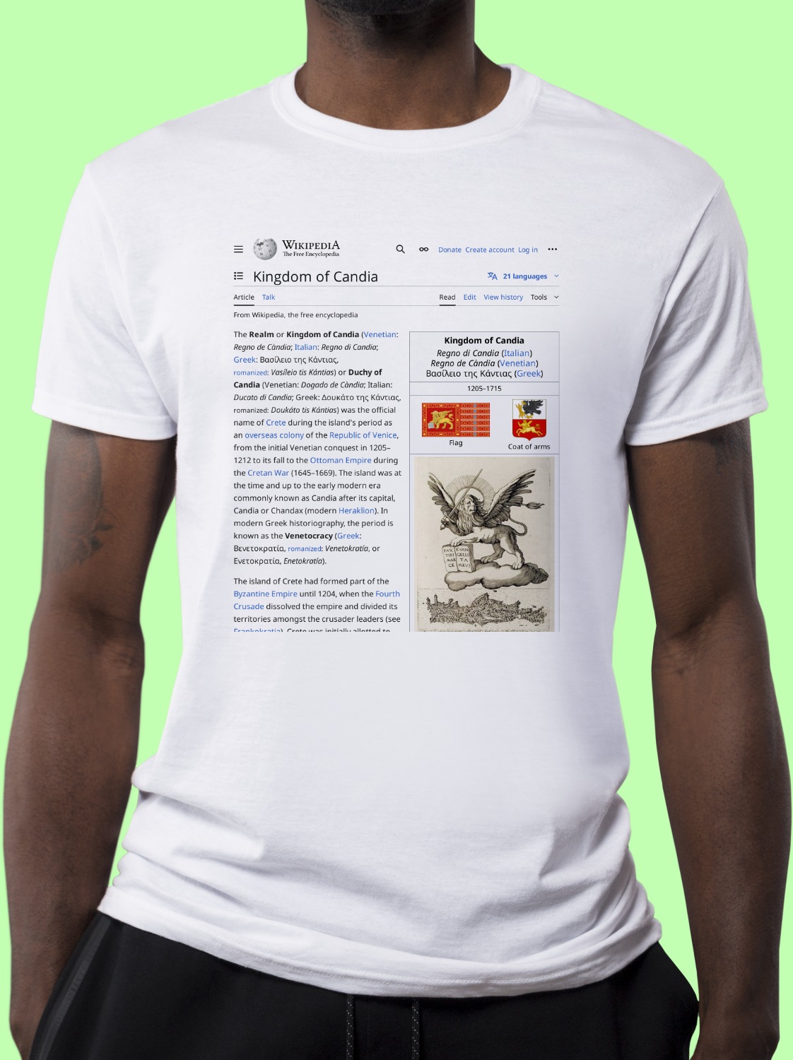 Kingdom_of_Candia Wikipedia Shirt