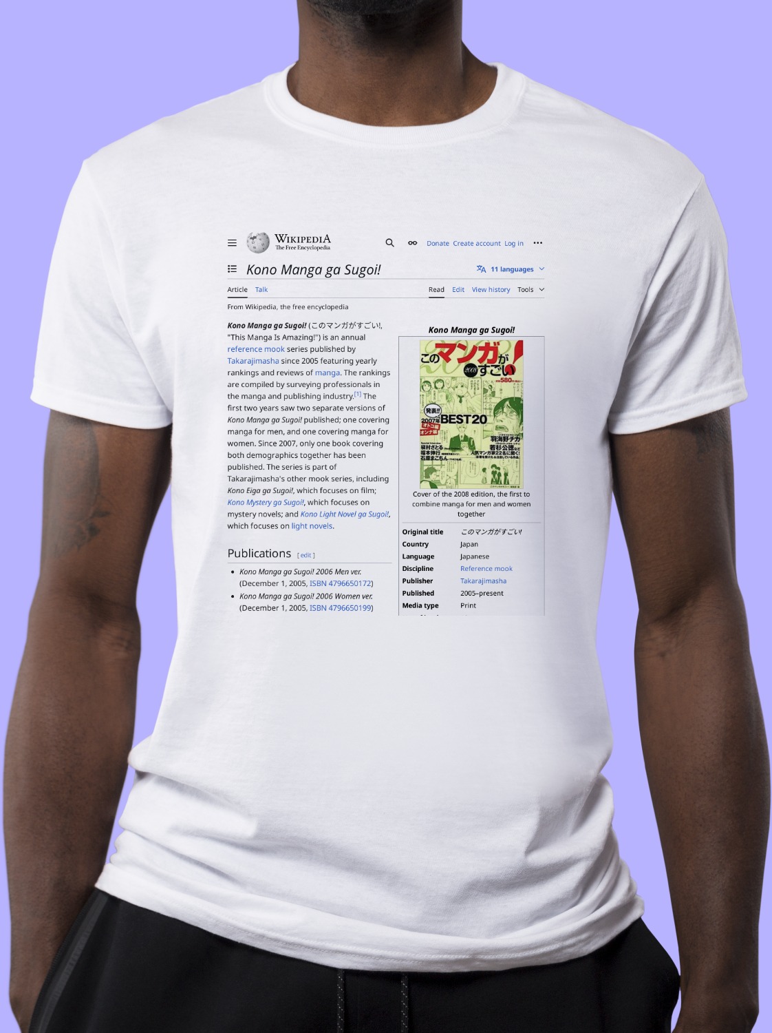 Kono_Manga_ga_Sugoi! Wikipedia Shirt