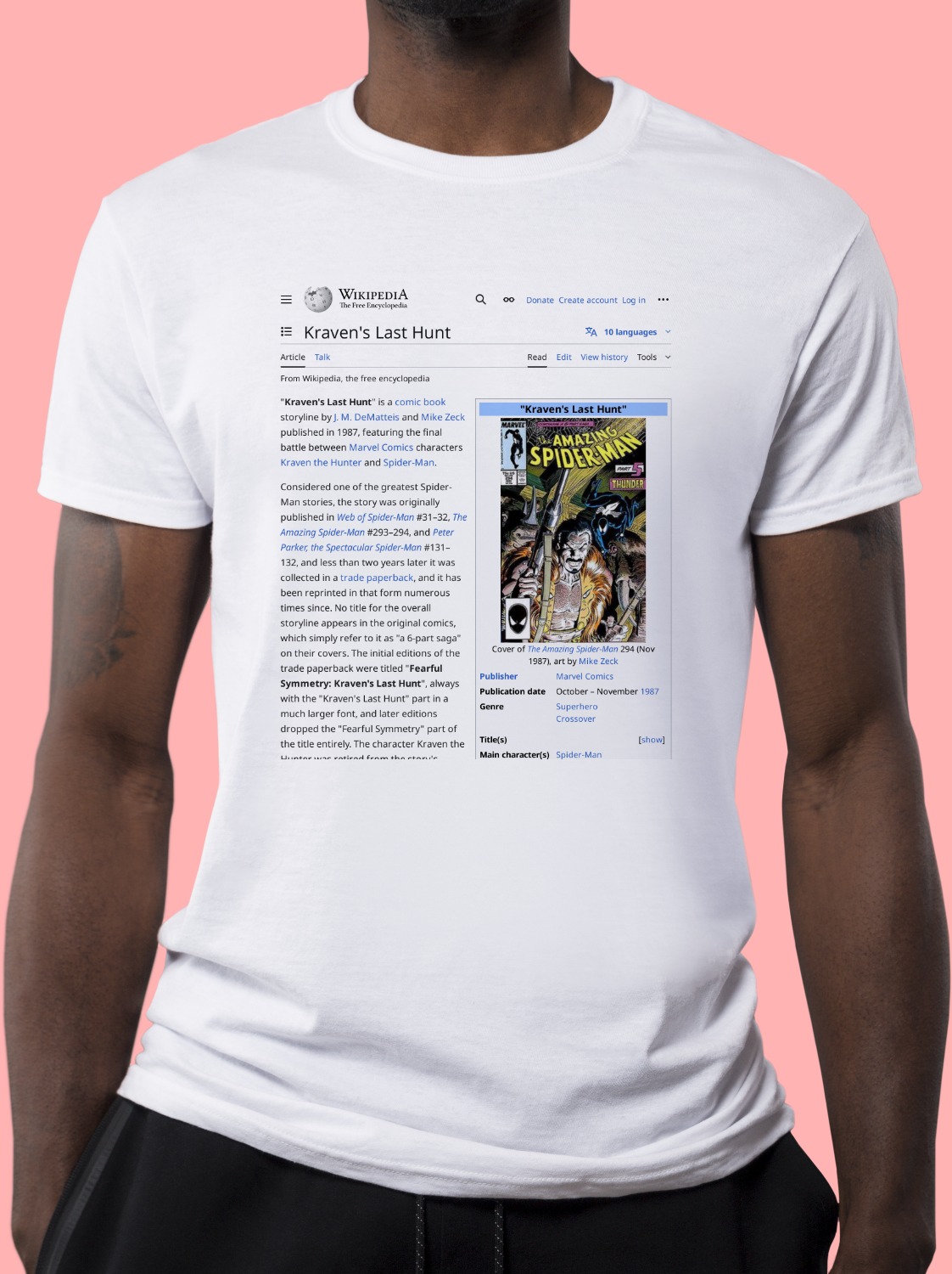 Kraven's_Last_Hunt Wikipedia Shirt