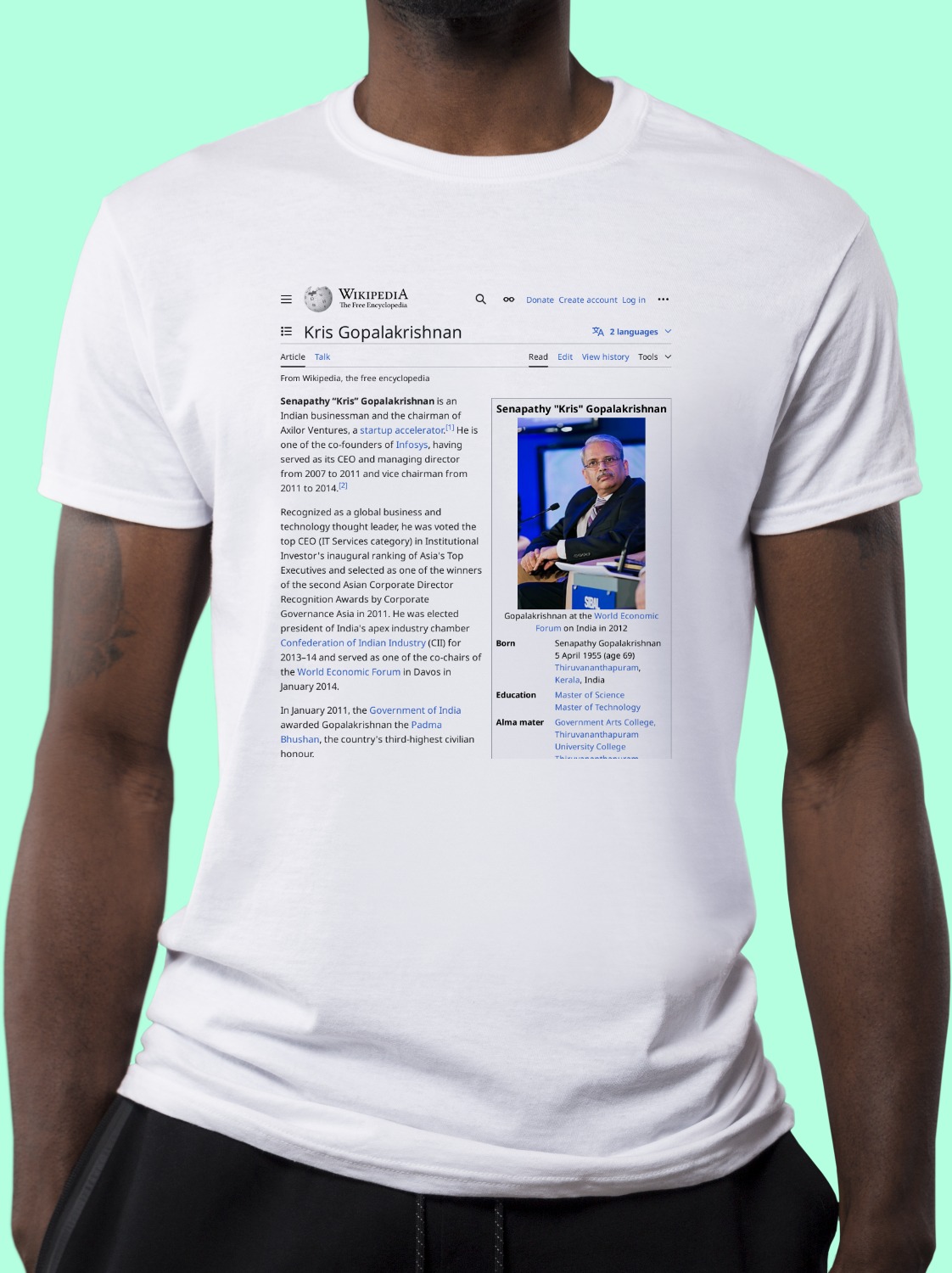 Kris_Gopalakrishnan Wikipedia Shirt