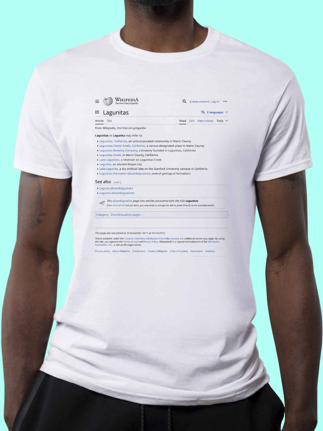 Lagunitas Wikipedia Shirt