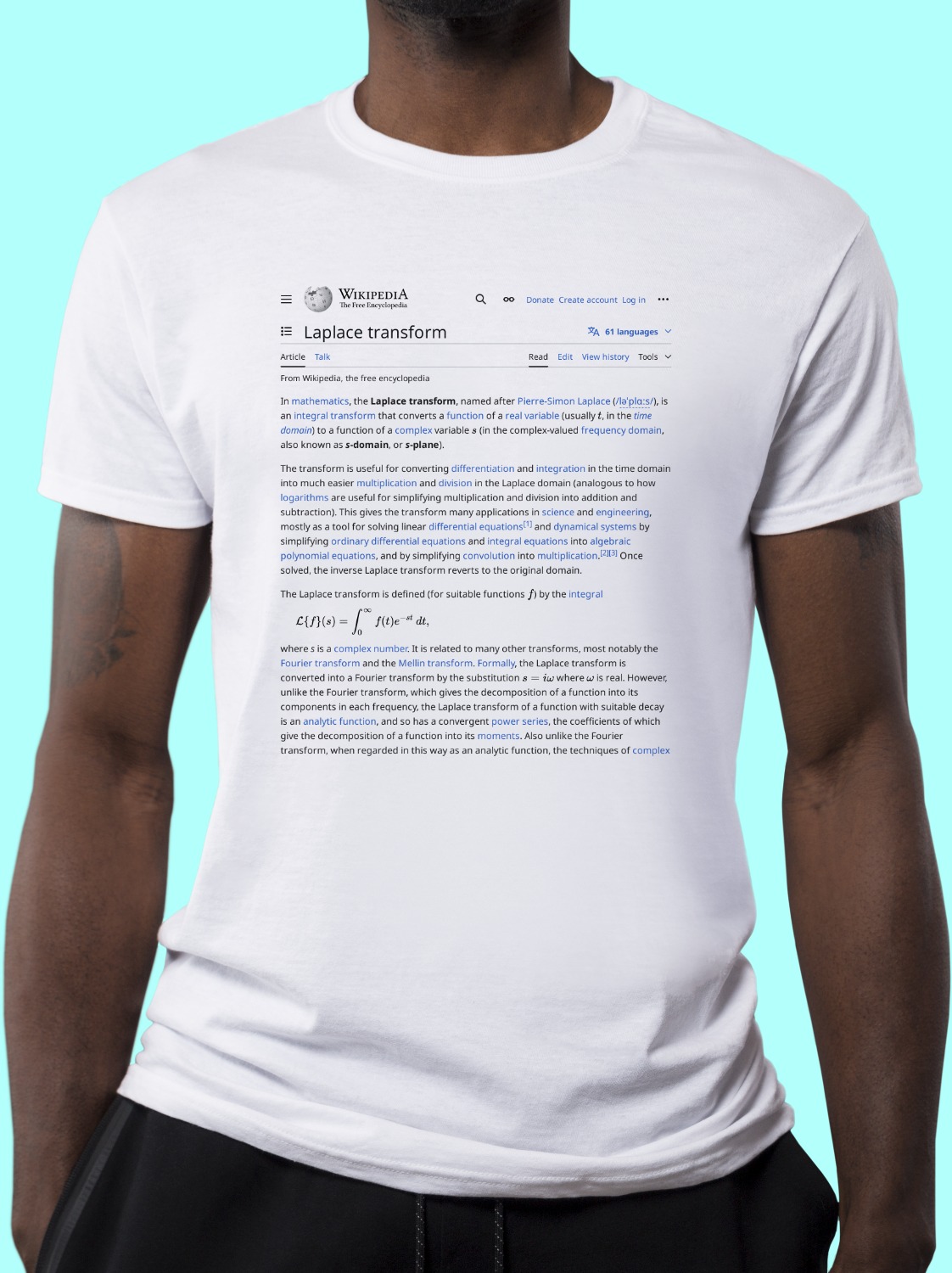 Laplace_transform Wikipedia Shirt