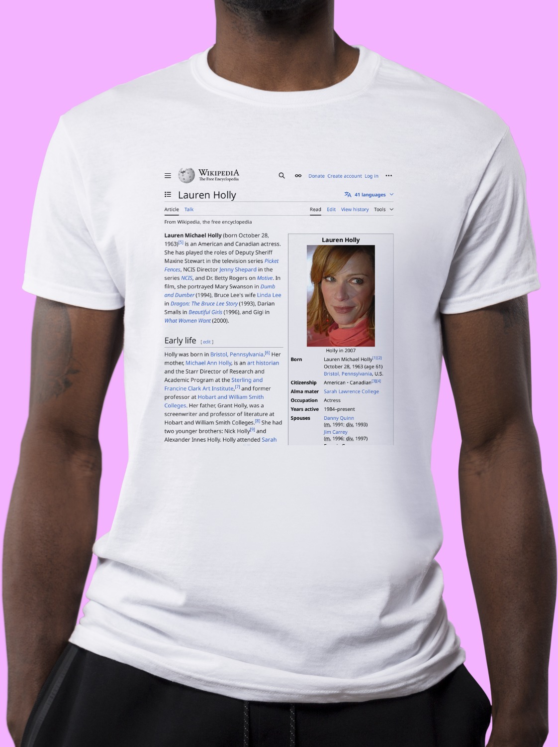 Lauren_Holly Wikipedia Shirt