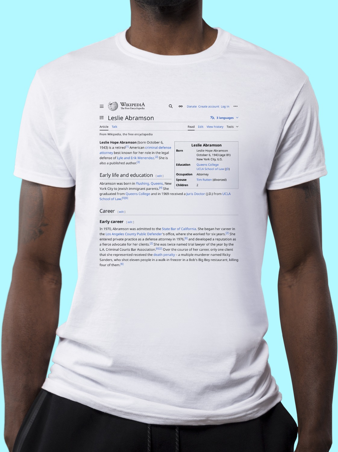 Leslie_Abramson Wikipedia Shirt