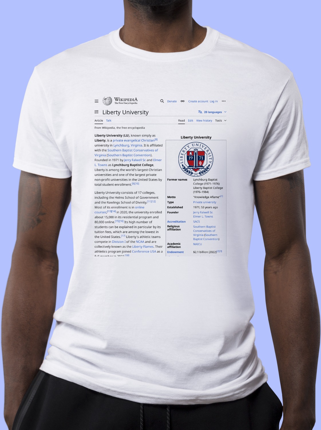 Liberty_University Wikipedia Shirt