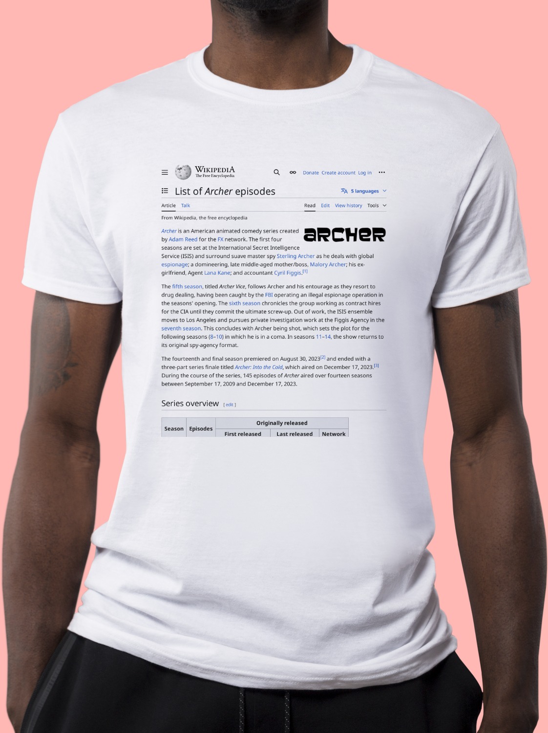 List_of_Archer_episodes Wikipedia Shirt