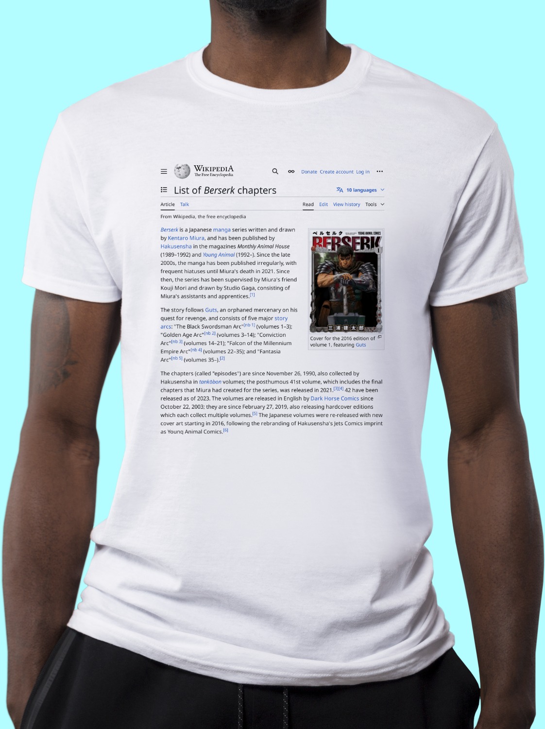 List_of_Berserk_chapters Wikipedia Shirt