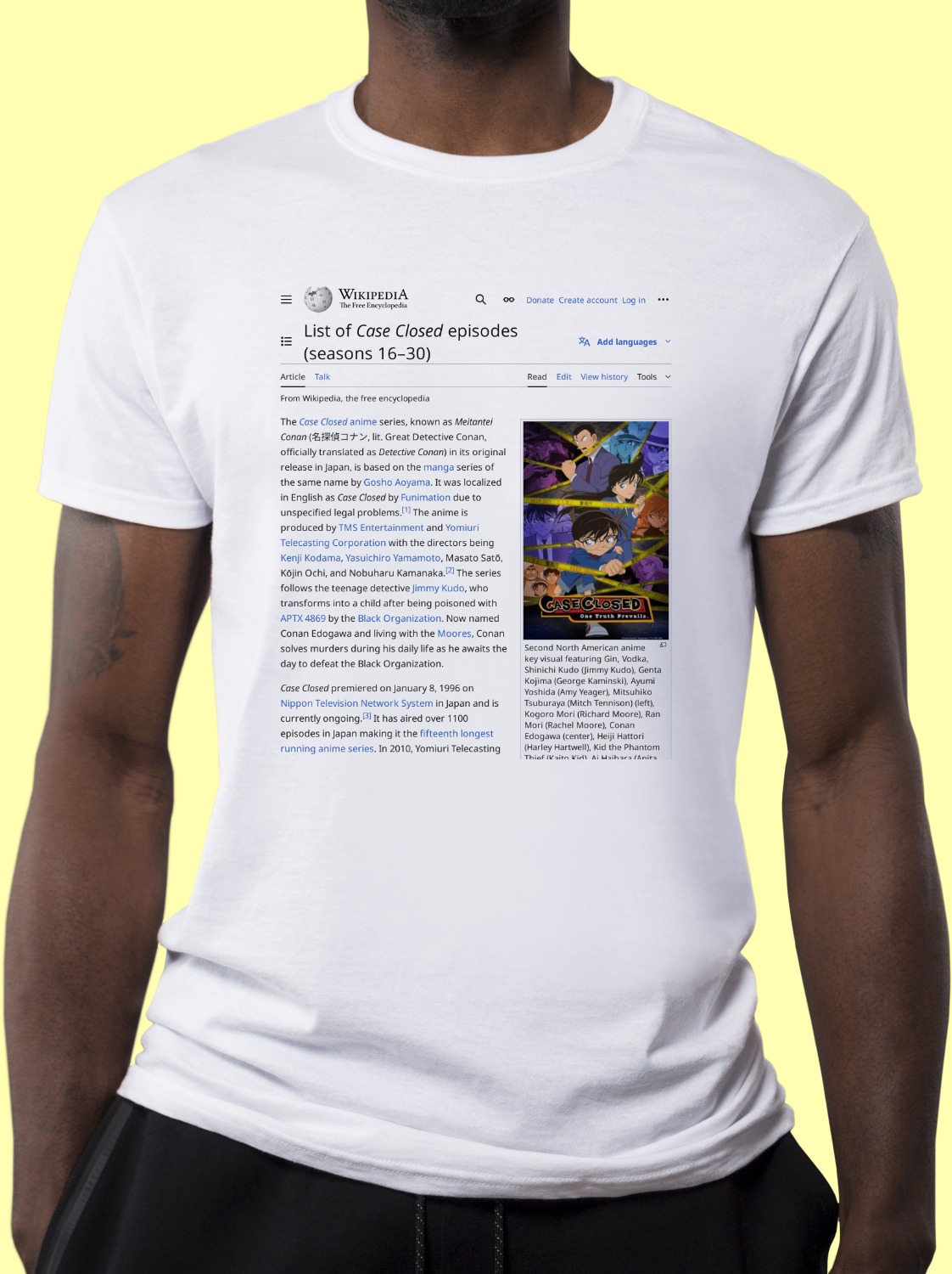 List_of_Case_Closed_episodes_(seasons_16–current) Wikipedia Shirt