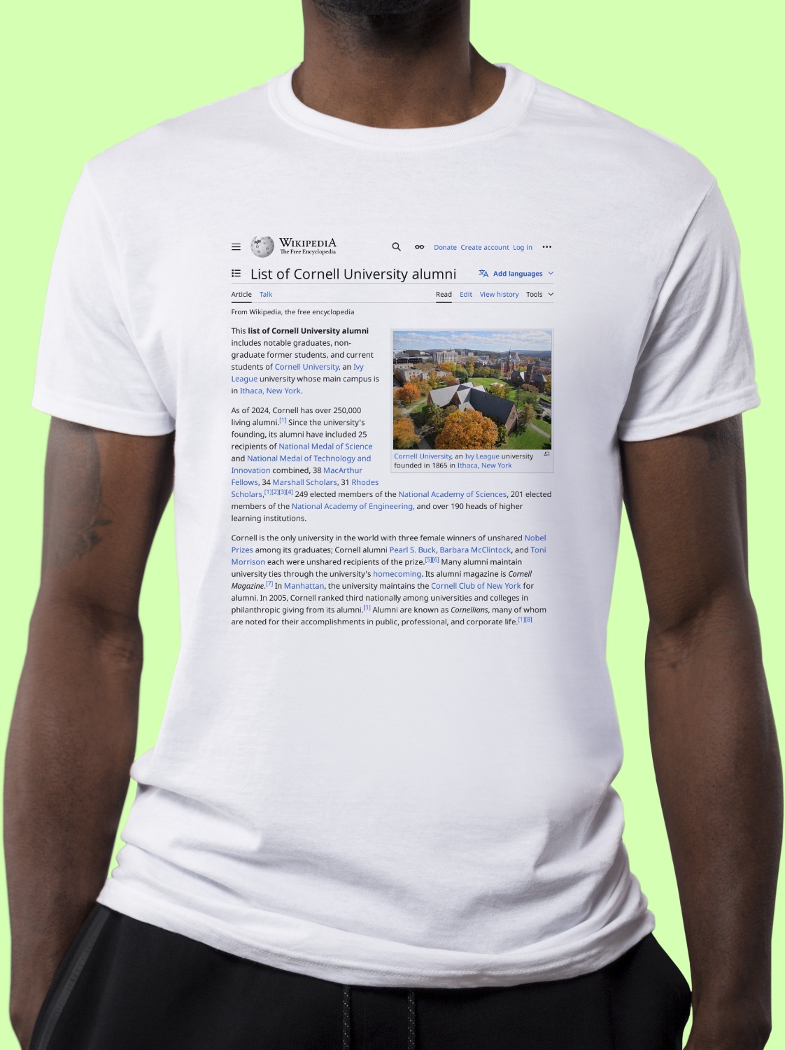 List_of_Cornell_University_alumni Wikipedia Shirt