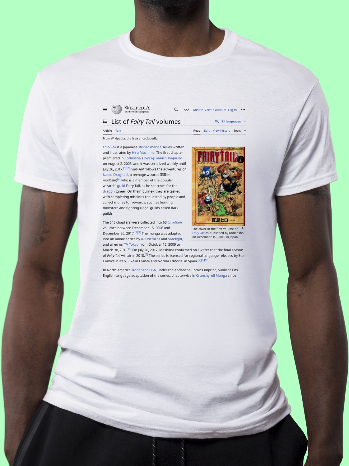 List_of_Fairy_Tail_volumes Wikipedia Shirt