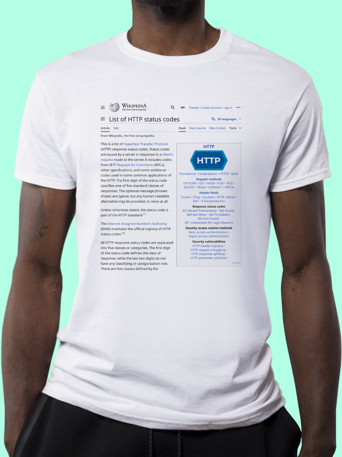 List_of_HTTP_status_codes Wikipedia Shirt