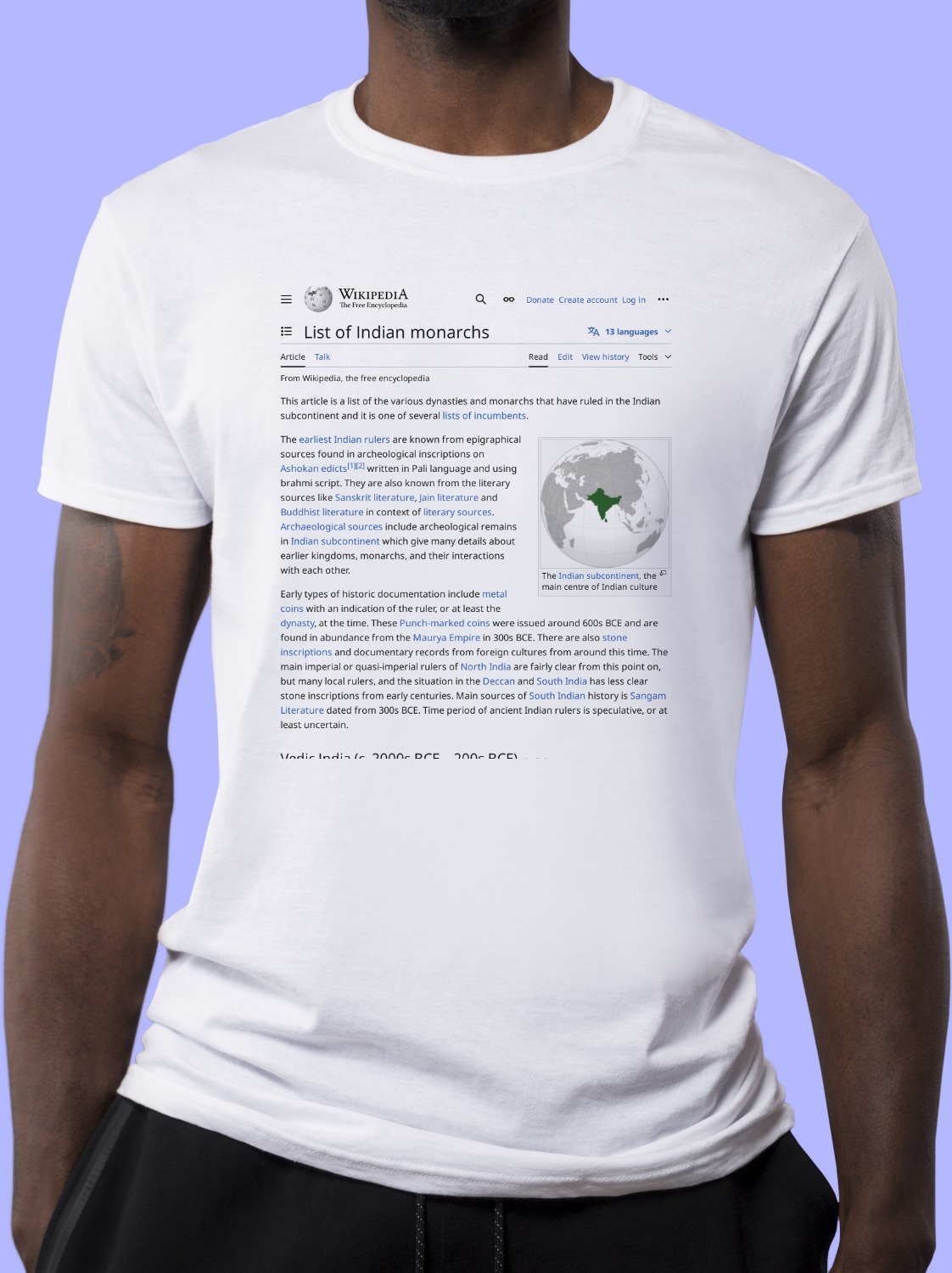 List_of_Indian_monarchs Wikipedia Shirt