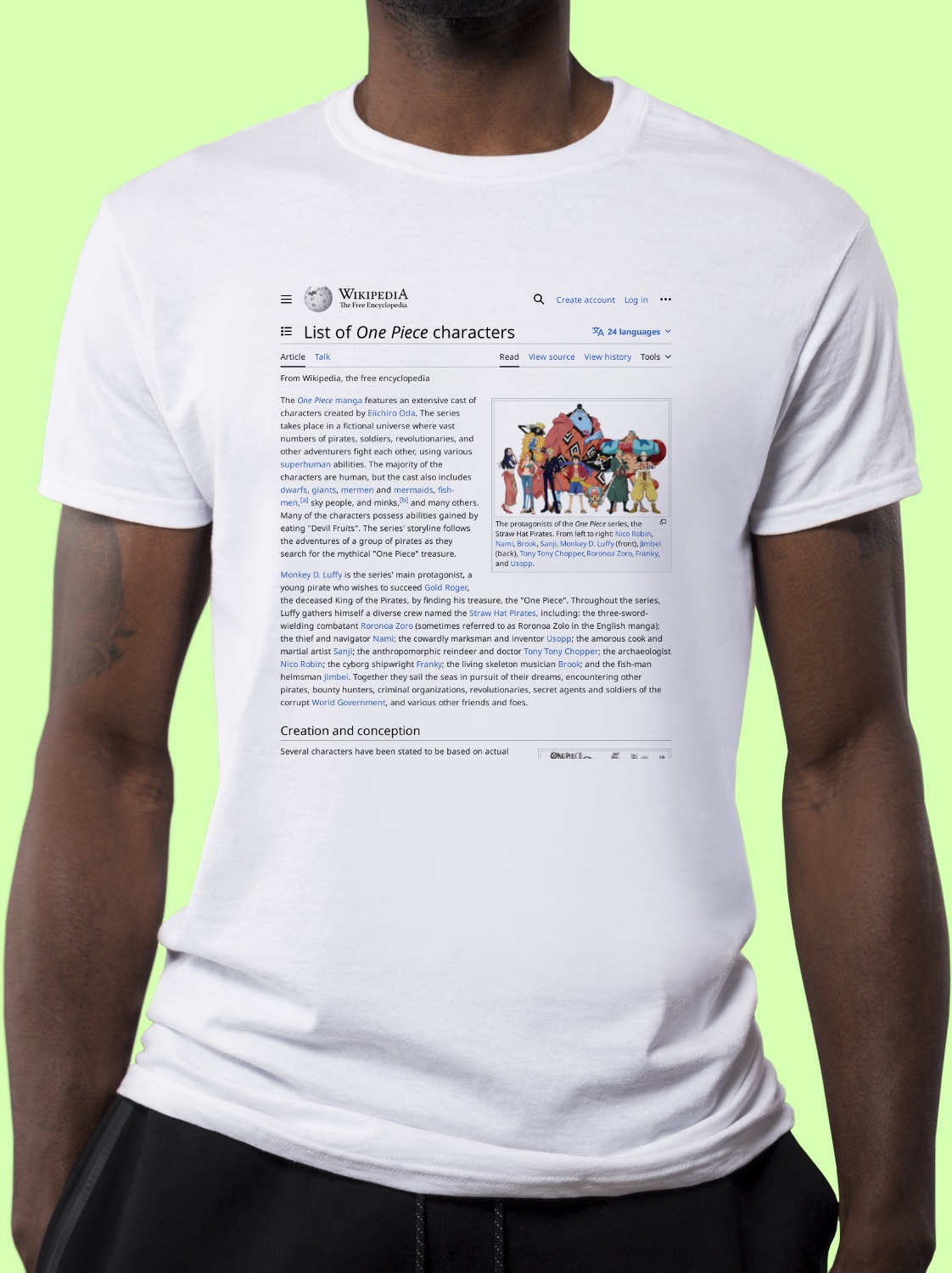 List Of One Piece Characters Wikipedia T-Shirt