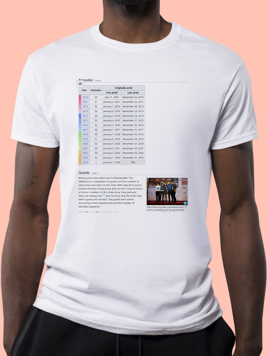 List_of_Running_Man_episodes Wikipedia Shirt