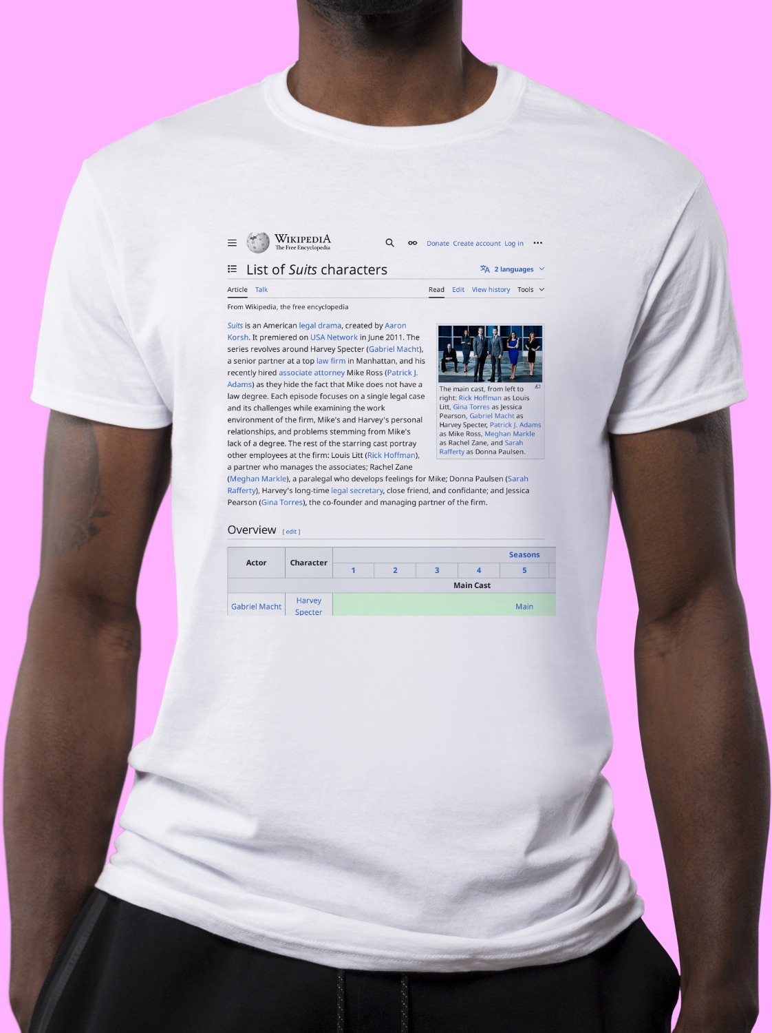 List_of_Suits_characters Wikipedia Shirt