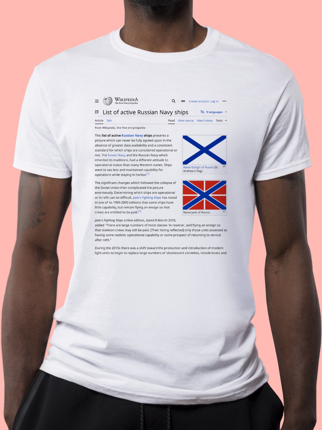 List_of_active_Russian_Navy_ships Wikipedia Shirt