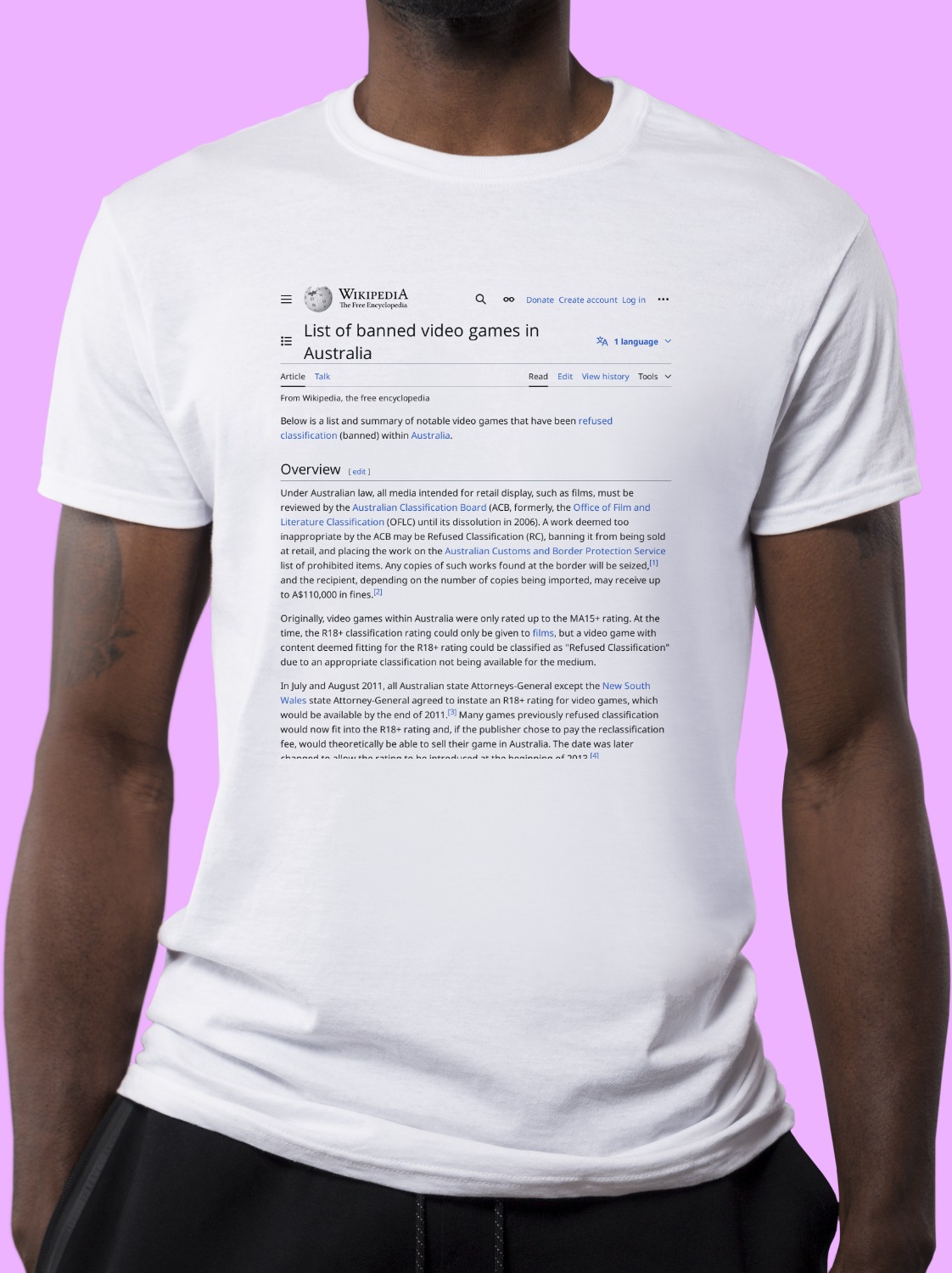 List_of_banned_video_games_in_Australia Wikipedia Shirt