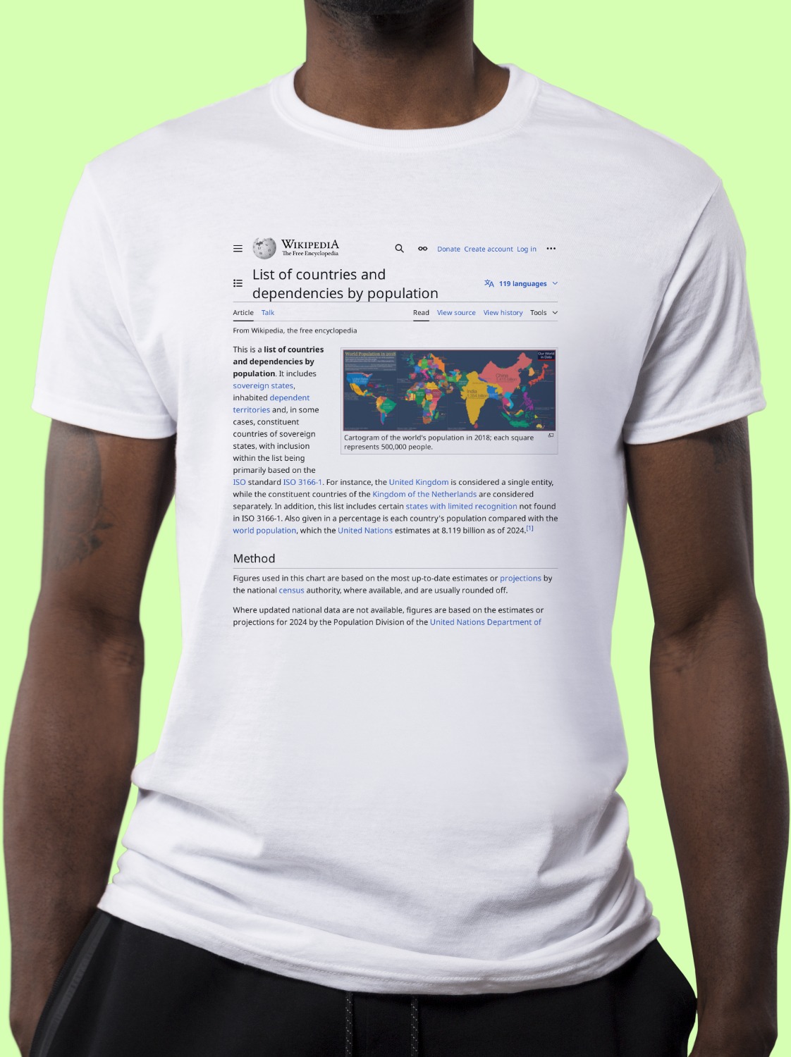 List_of_countries_by_population Wikipedia Shirt