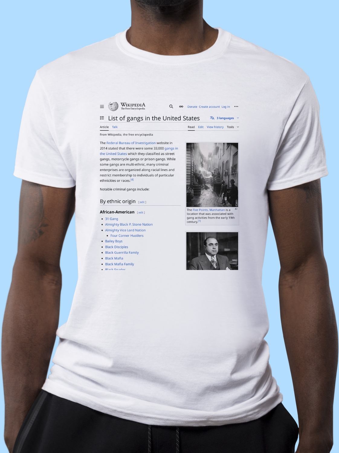 List_of_gangs_in_the_United_States Wikipedia Shirt