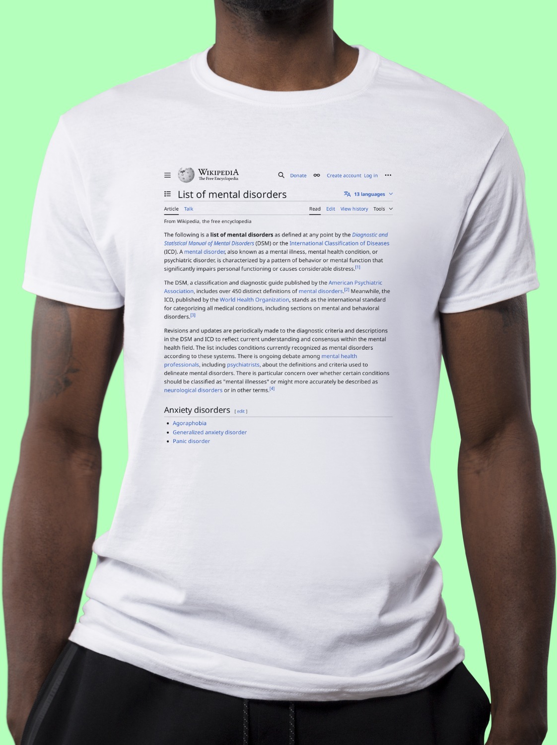 list-of-mental-disorders-wikipedia-t-shirt