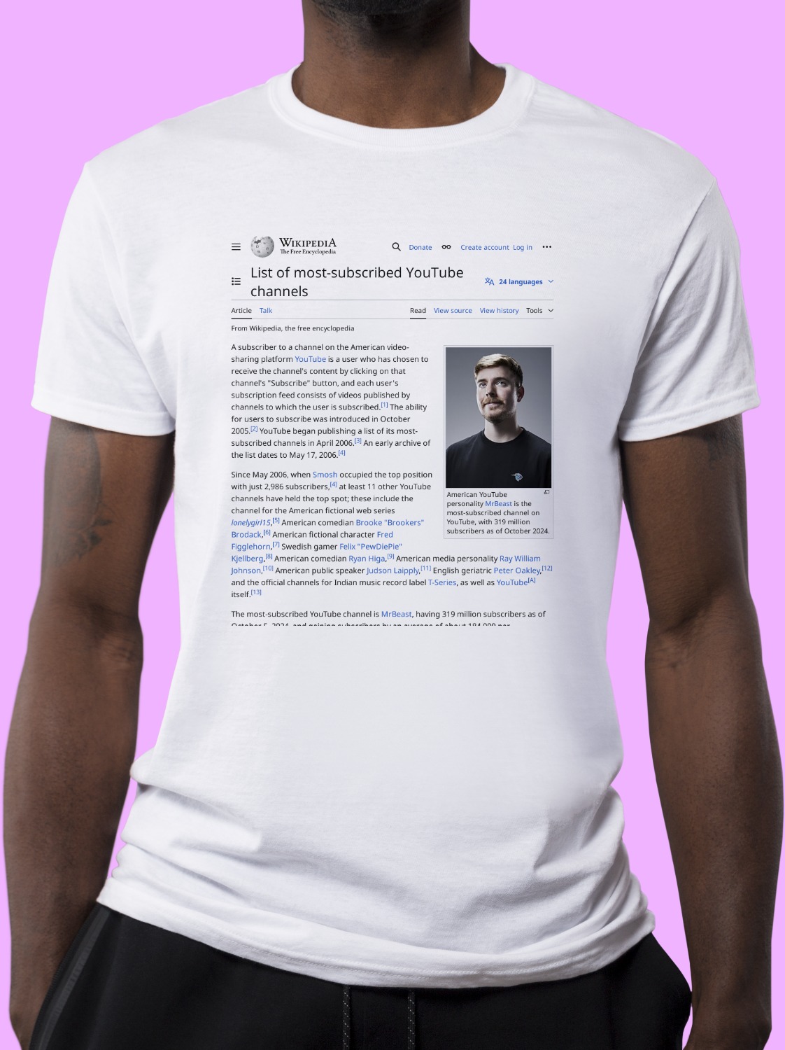 list-of-most-subscribed-youtube-channels-wikipedia-t-shirt