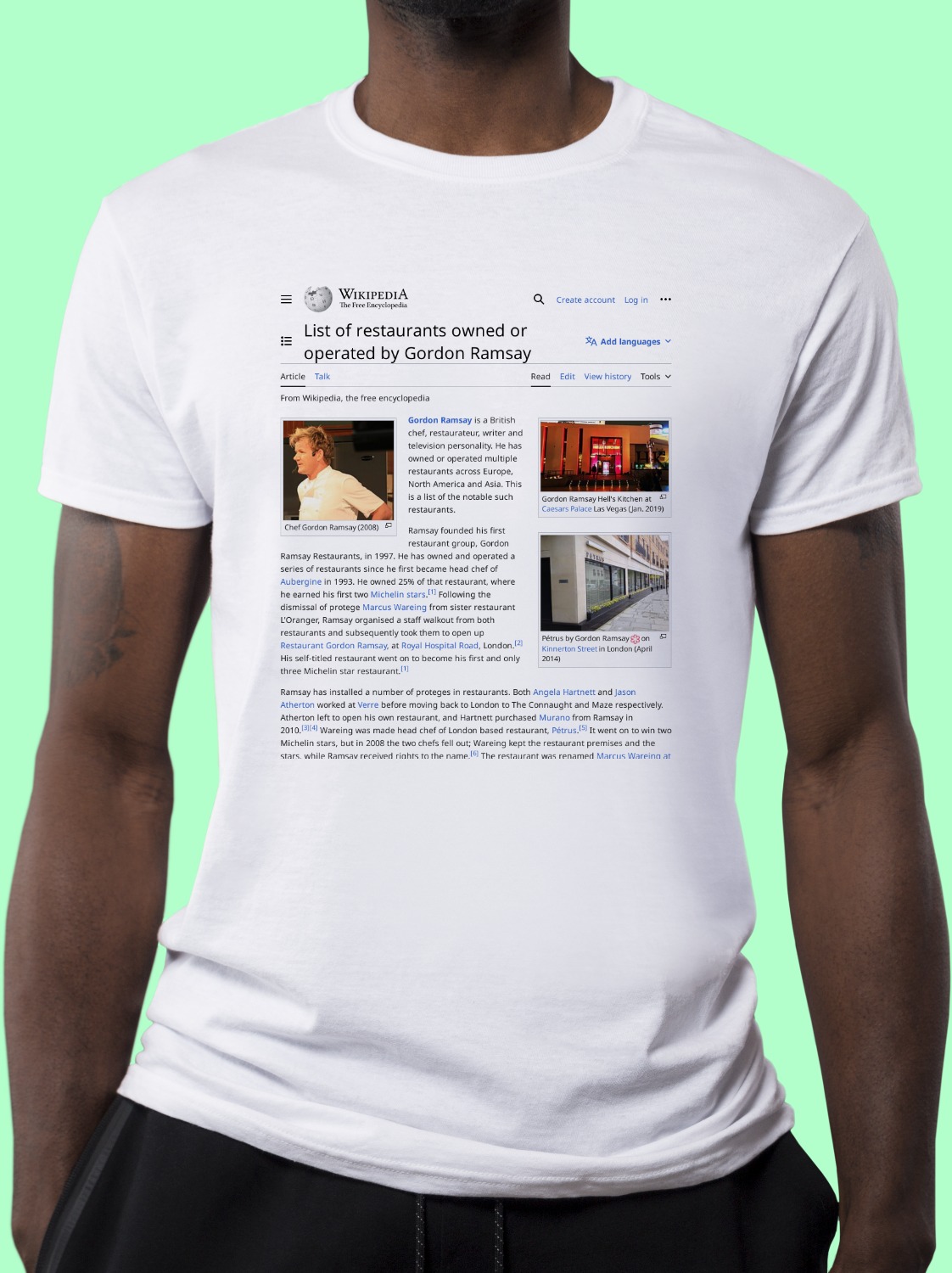 List_of_restaurants_owned_or_operated_by_Gordon_Ramsay Wikipedia Shirt