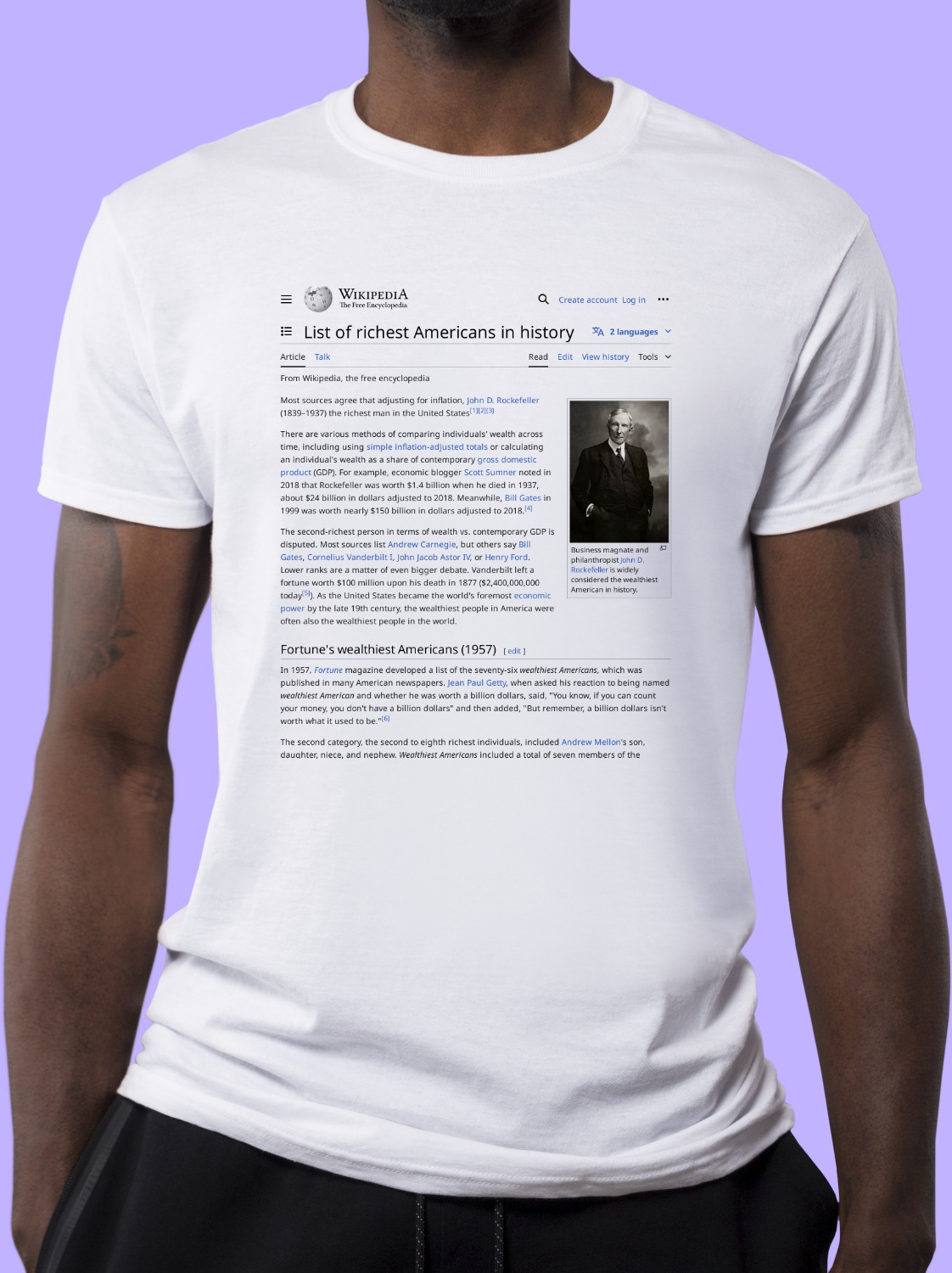 List_of_richest_Americans_in_history Wikipedia Shirt