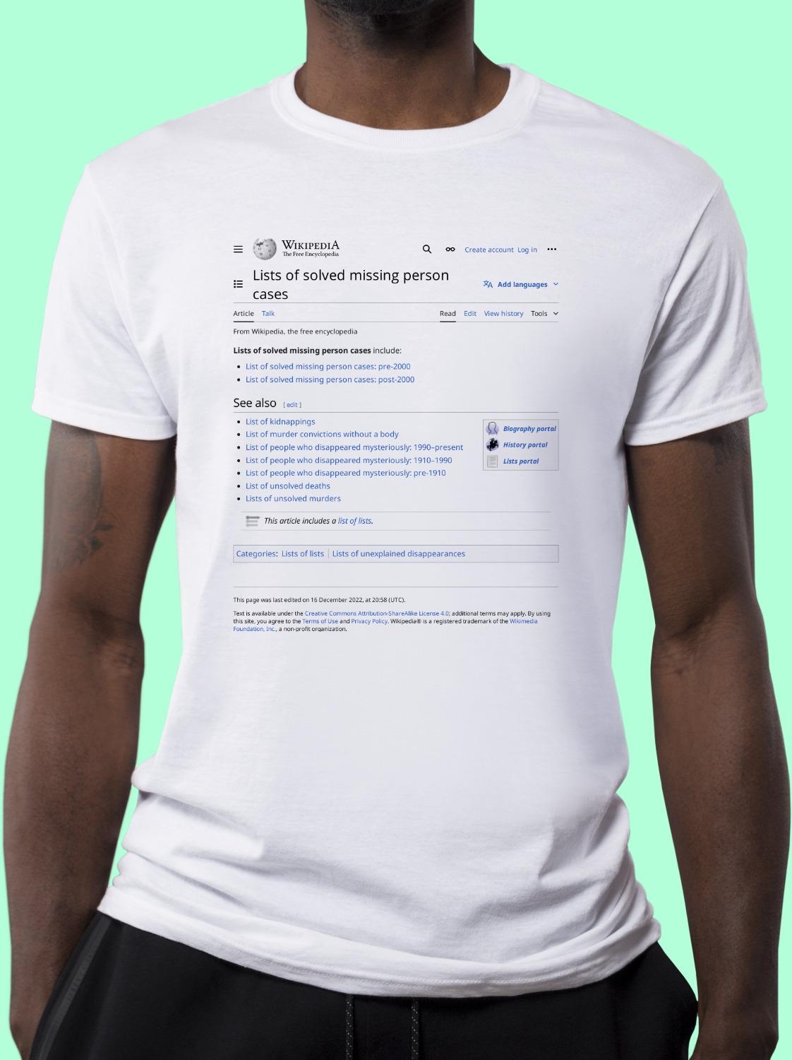 List_of_solved_missing_person_cases Wikipedia Shirt