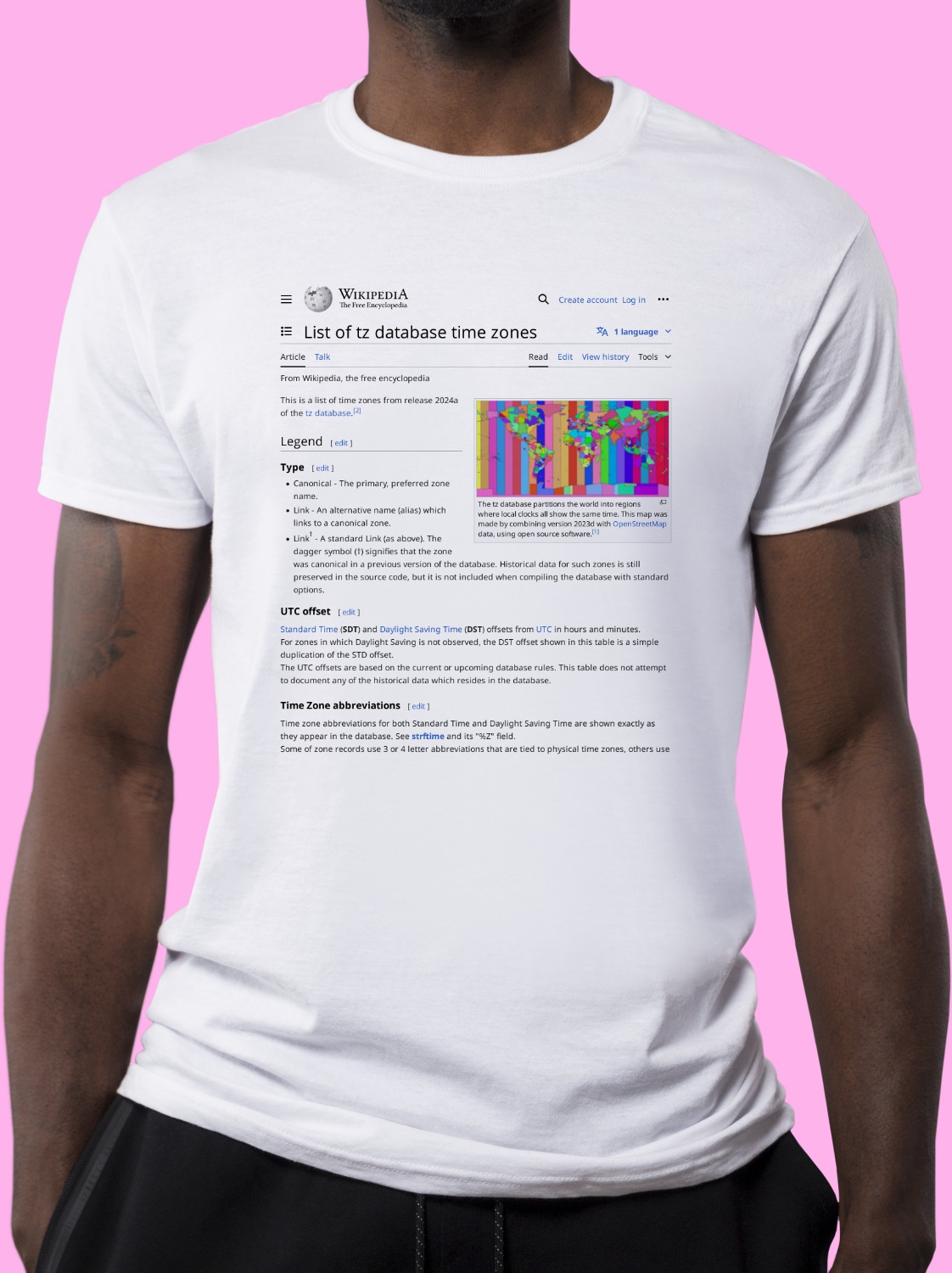 List_of_tz_database_time_zones Wikipedia Shirt