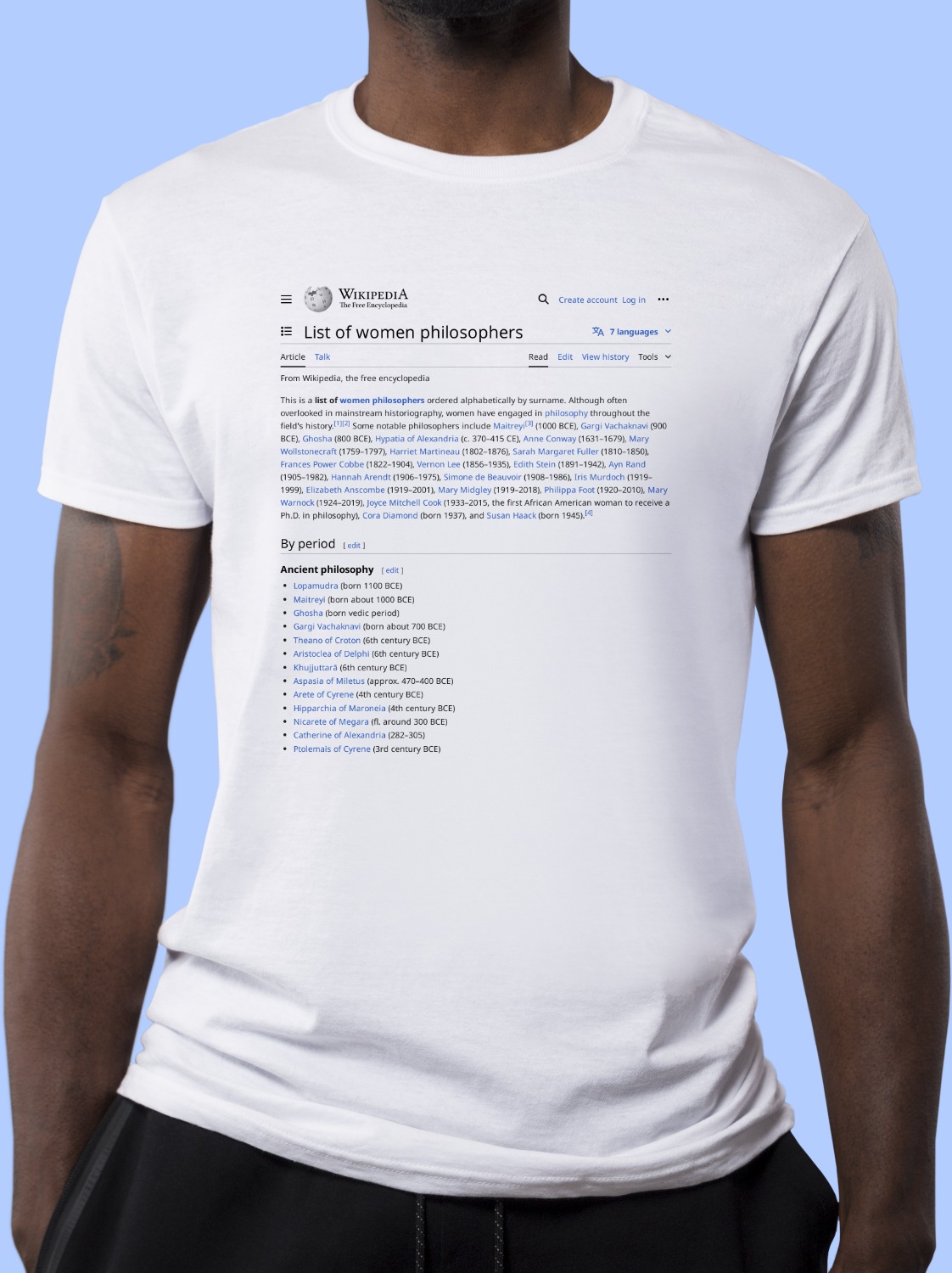 List_of_women_philosophers Wikipedia Shirt