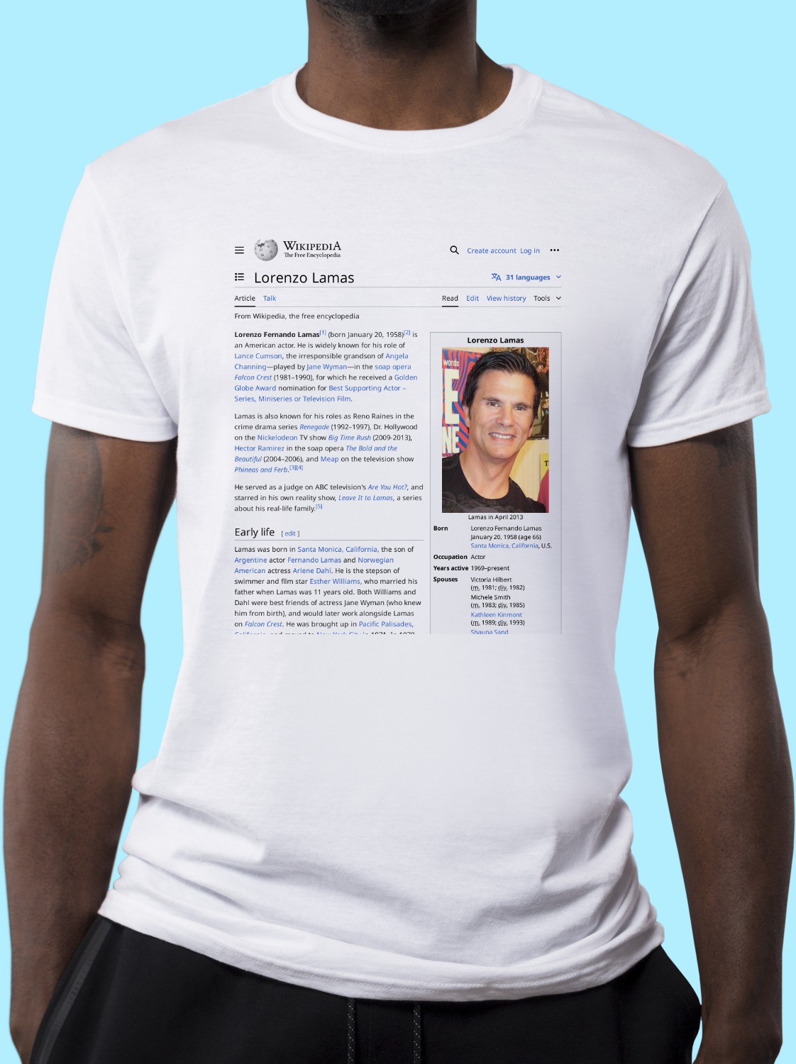 Lorenzo_Lamas Wikipedia Shirt