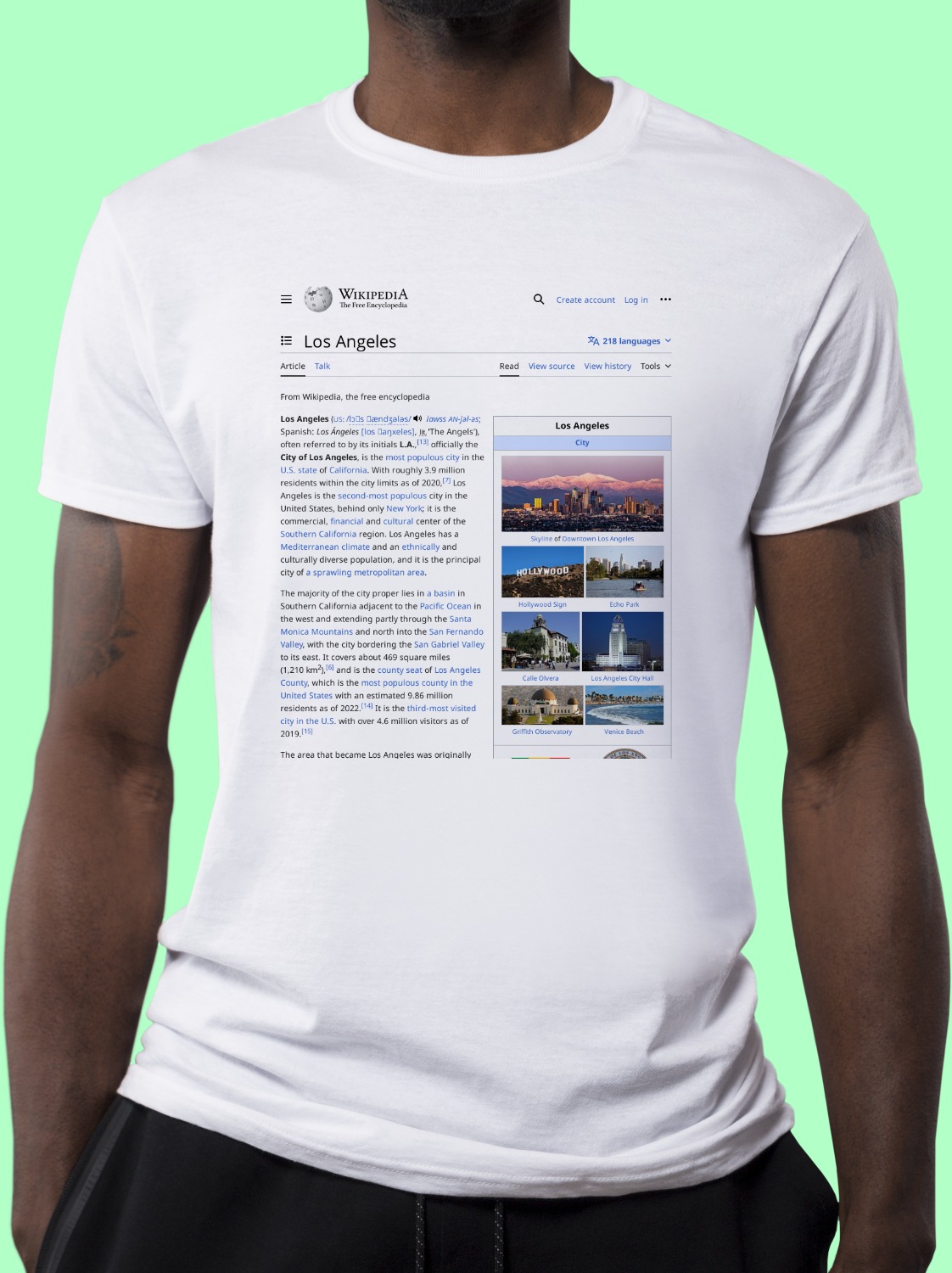 Los_Angeles Wikipedia Shirt
