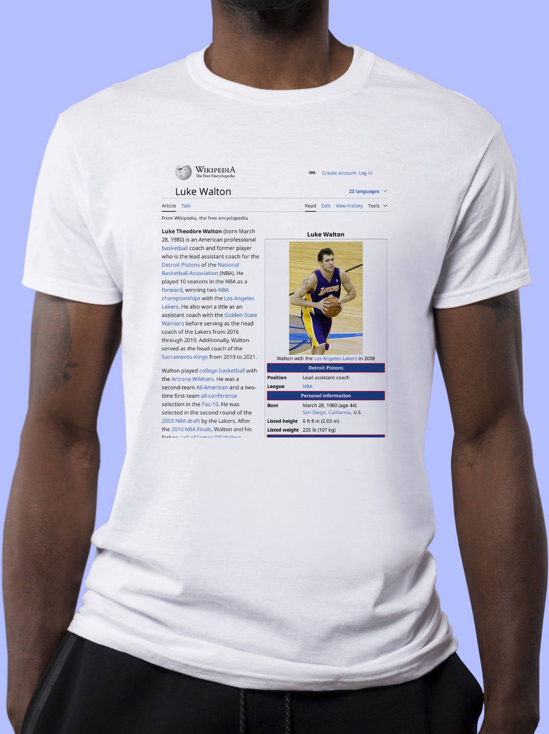 Luke_Walton Wikipedia Shirt