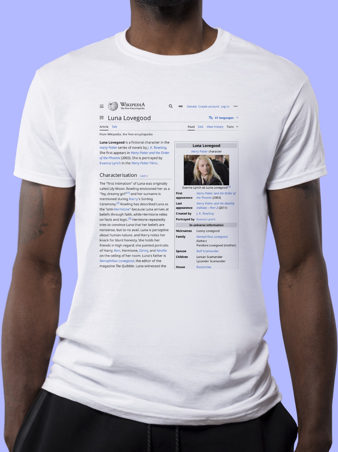 Luna_Lovegood Wikipedia Shirt